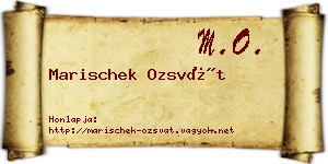 Marischek Ozsvát névjegykártya